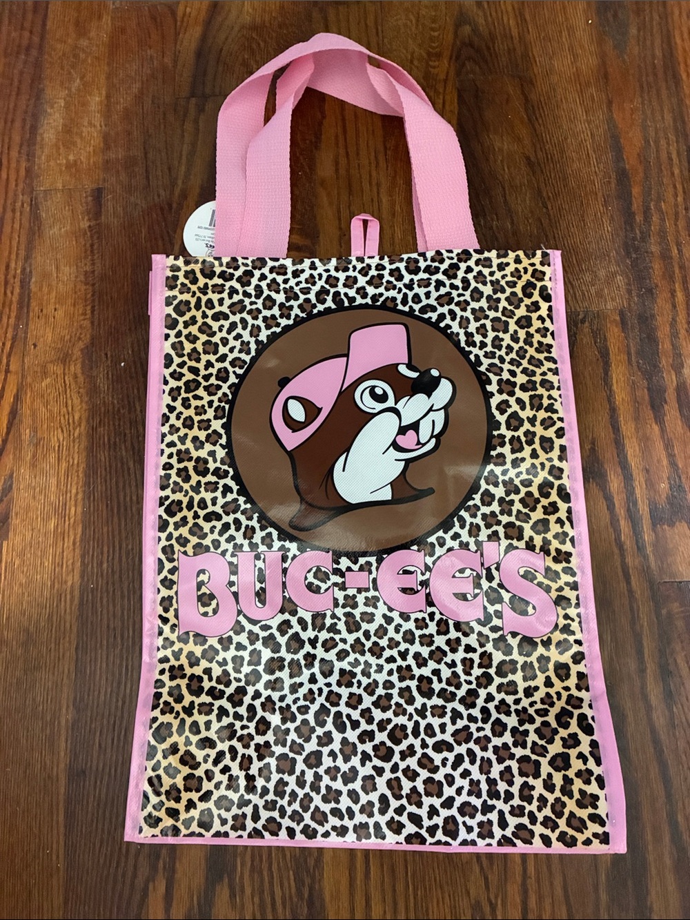 Buc-ee's Pink Leopard Tote Bag